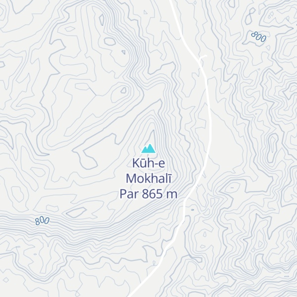 Map of Kūh-e Mokhalī Par