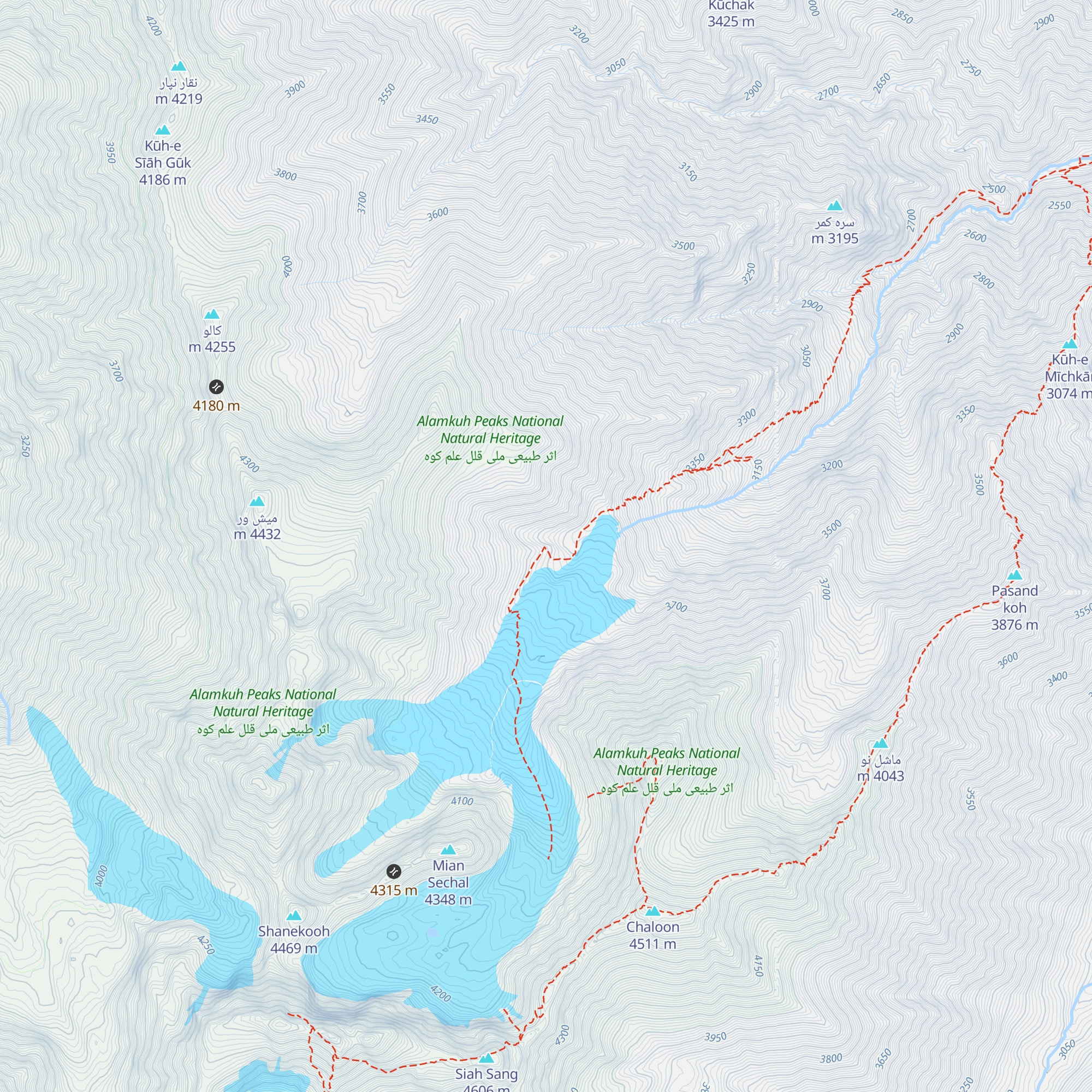 Sarchal Hut map