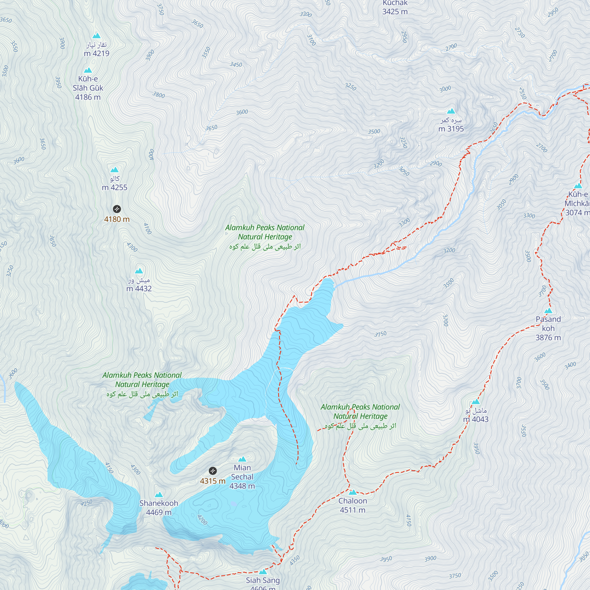 Sarchal Hut map