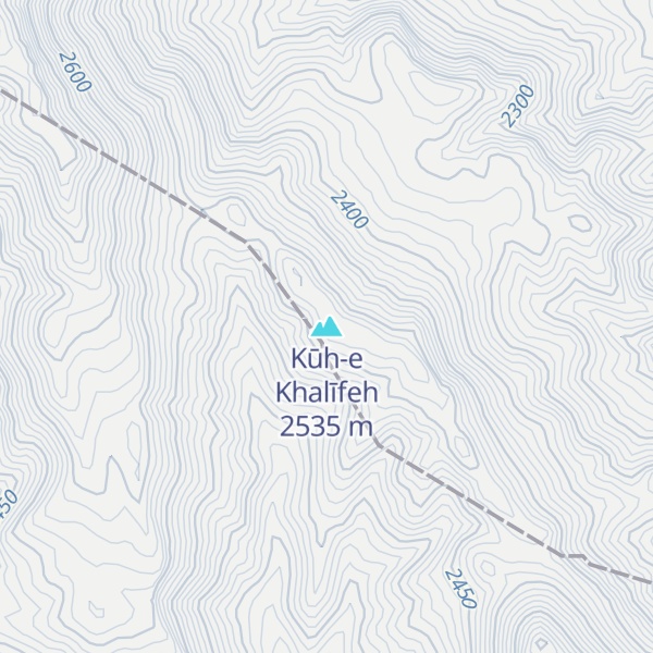 Map of Kūh-e Khalīfeh