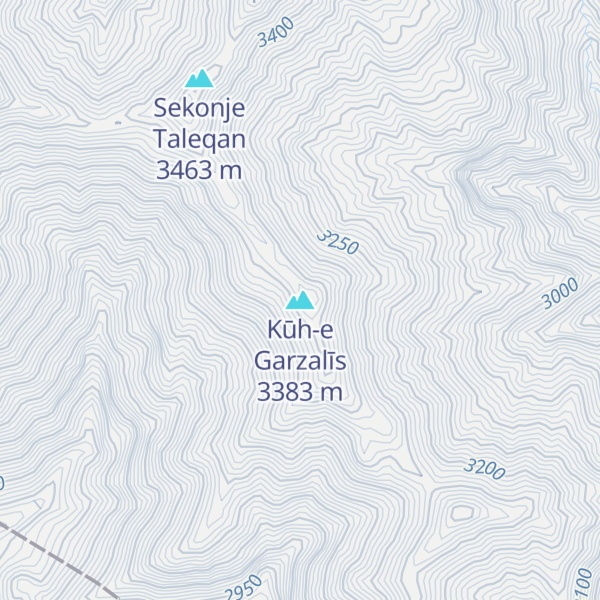Map of Kūh-e Garzalīs