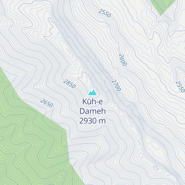 Map of Kūh-e Dameh