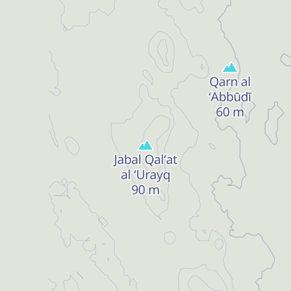 Map of Jabal Qal‘at al ‘Urayq