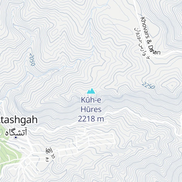 Map of Kūh-e Hūres