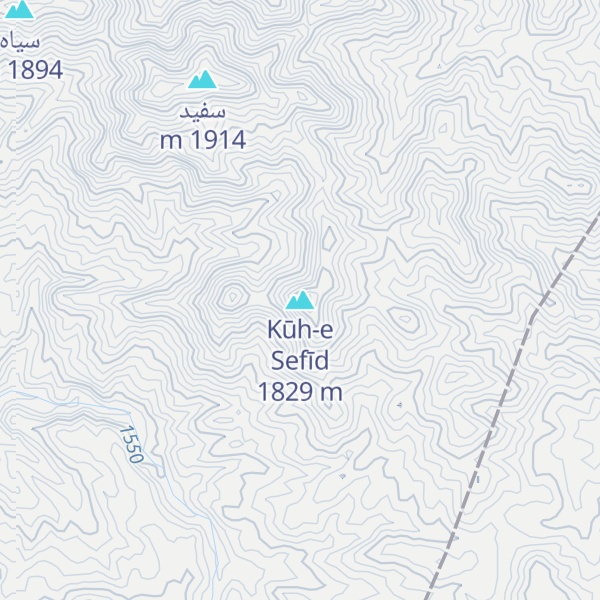 Map of Kūh-e Sefīd