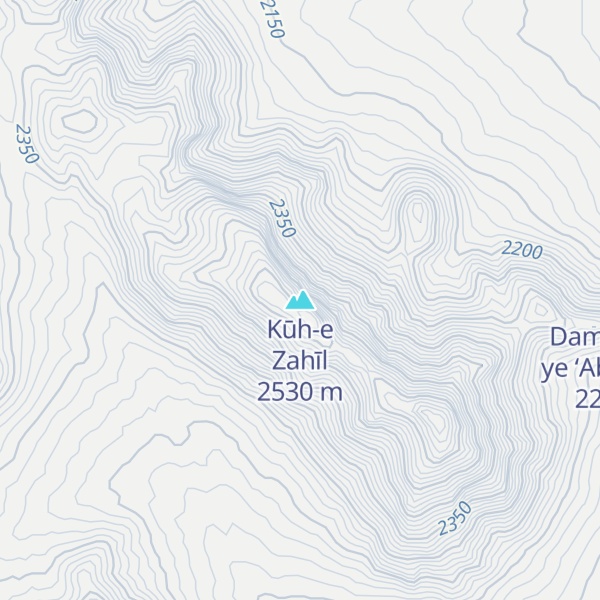 Map of Kūh-e Zahīl