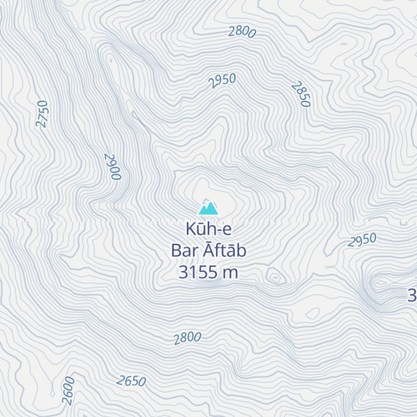 Map of Kūh-e Bar Āftāb