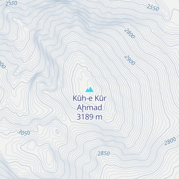 Map of Kūh-e Kūr Aḩmad
