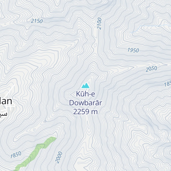 Map of Kūh-e Dowbarār