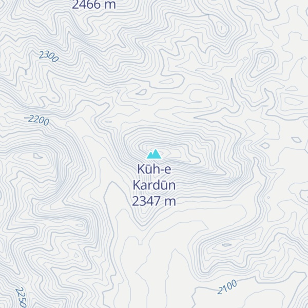 Map of Kūh-e Kardūn