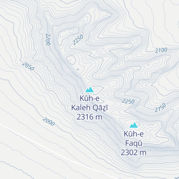 Map of Kūh-e Kaleh Qāẕī