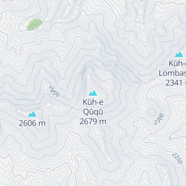 Map of Kūh-e Qūqū
