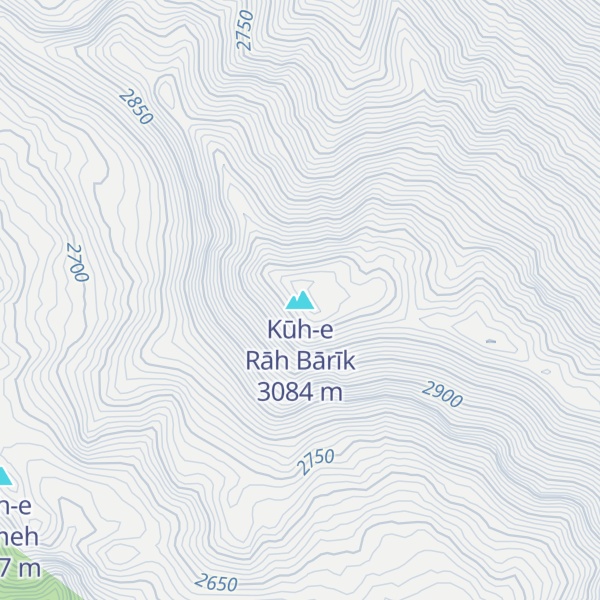 Map of Kūh-e Rāh Bārīk
