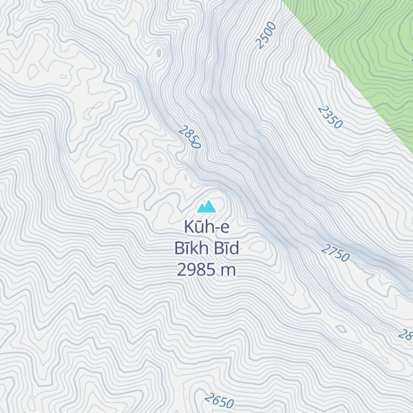 Map of Kūh-e Bīkh Bīd