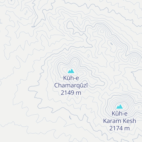 Map of Kūh-e Chamarqūzī
