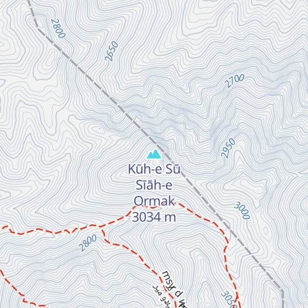 Map of Kūh-e Sū Sīāh-e Ormak