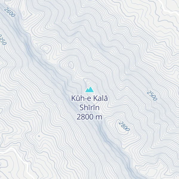 Map of Kūh-e Kalā Shīrīn