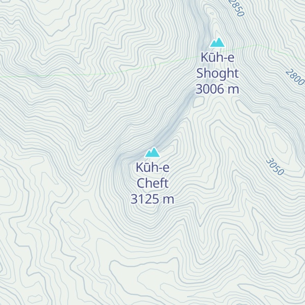 Map of Kūh-e Cheft