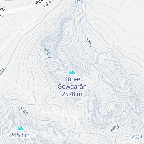 Map of Kūh-e Gowdarān