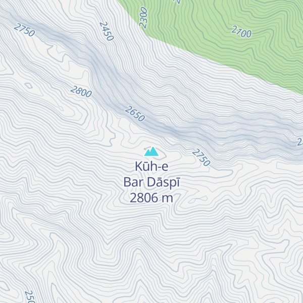 Map of Kūh-e Bar Dāspī
