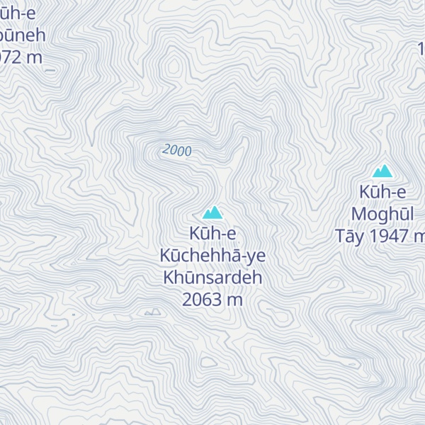 Map of Kūh-e Kūchehhā-ye Khūnsardeh