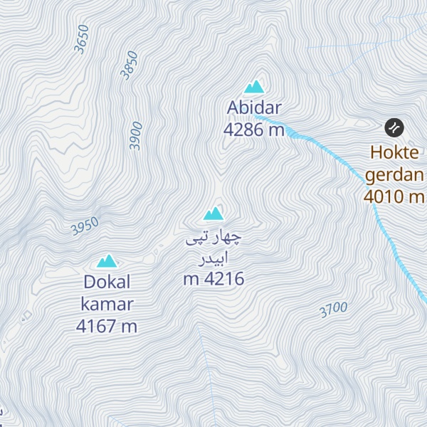 Map of چهار تپی ابیدر