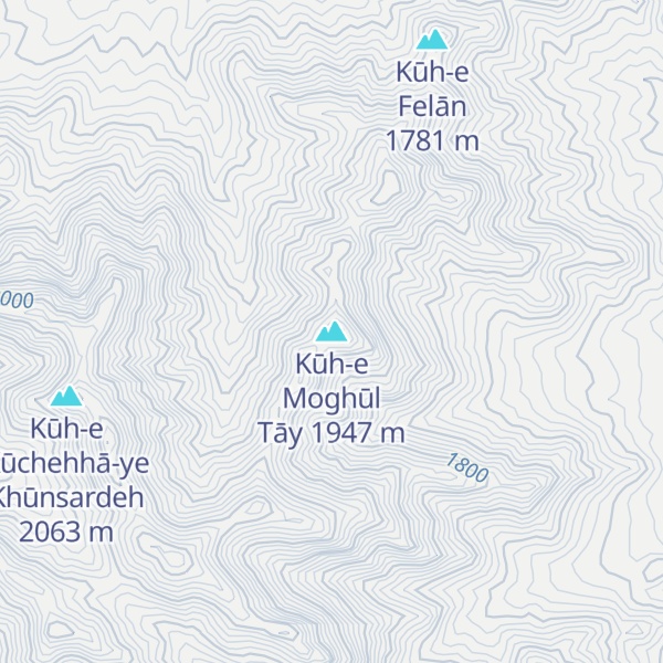 Map of Kūh-e Moghūl Tāy