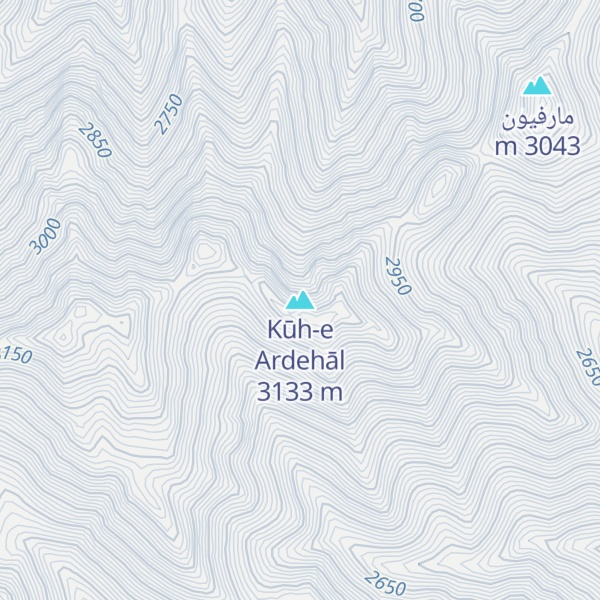 Map of Kūh-e Ardehāl