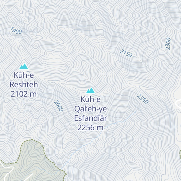 Map of Kūh-e Qal‘eh-ye Esfandīār