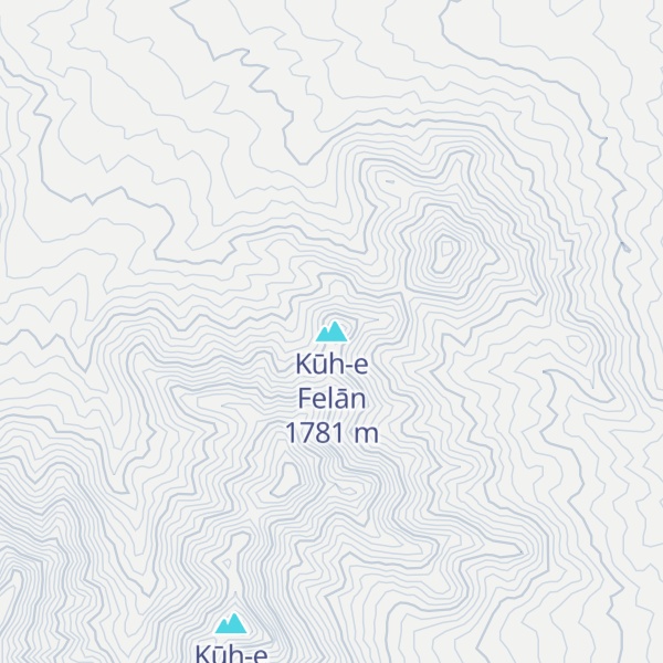 Map of Kūh-e Felān