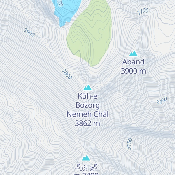 Map of Kūh-e Bozorg Nemeh Chāl