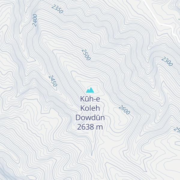 Map of Kūh-e Koleh Dowdūn