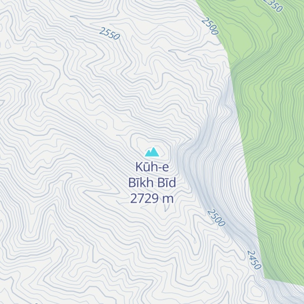 Map of Kūh-e Bīkh Bīd