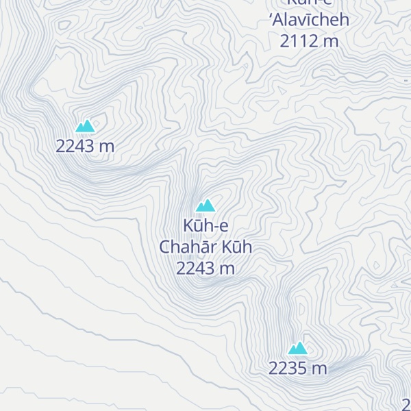 Map of Kūh-e Chahār Kūh