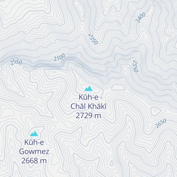 Map of Kūh-e Chāl Khākī