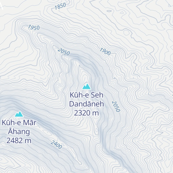 Map of Kūh-e Seh Dandāneh