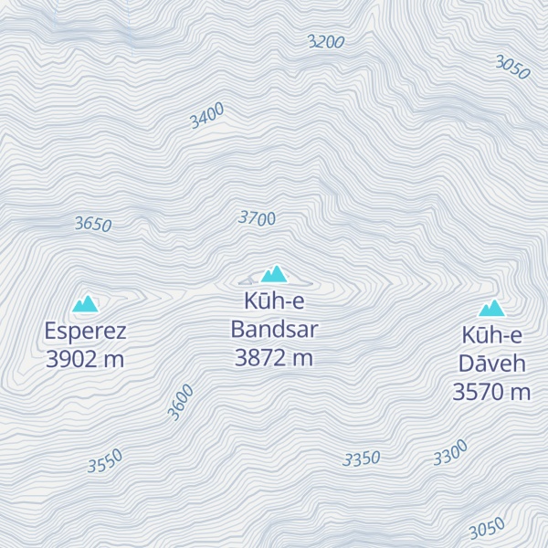 Map of Kūh-e Bandsar
