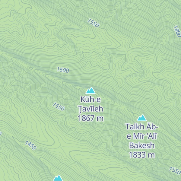 Map of Kūh-e Ţavīleh