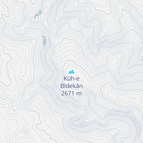 Map of Kūh-e Bīdekān
