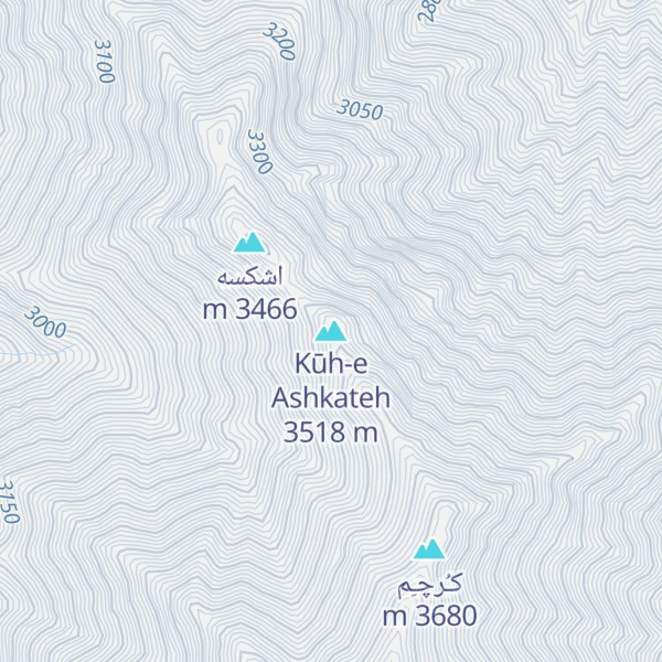Map of Kūh-e Ashkateh
