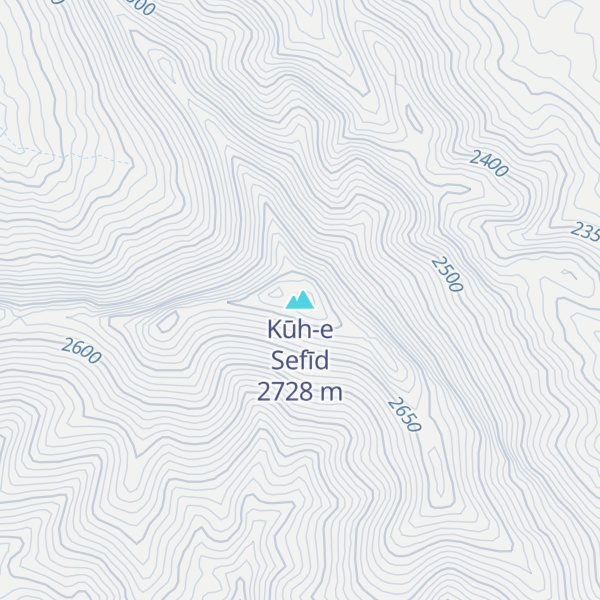 Map of Kūh-e Sefīd
