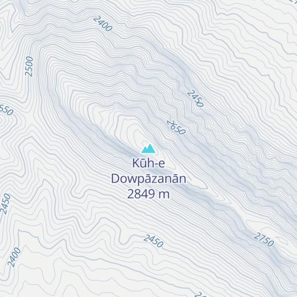 Map of Kūh-e Dowpāzanān