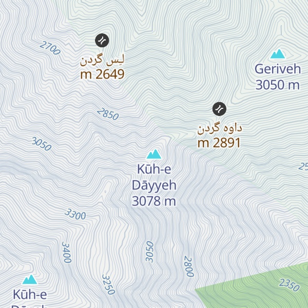 Map of Kūh-e Dāyyeh