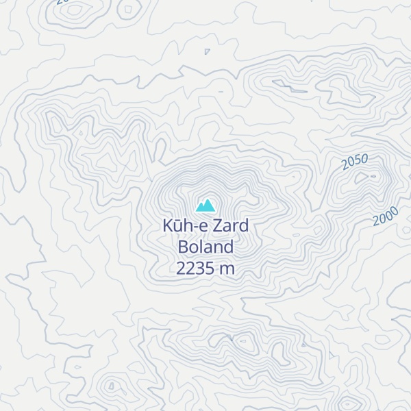 Map of Kūh-e Zard Boland