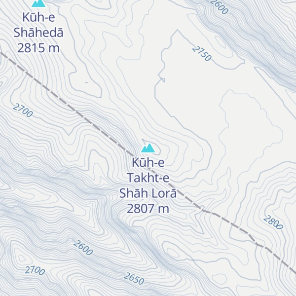 Map of Kūh-e Takht-e Shāh Lorā