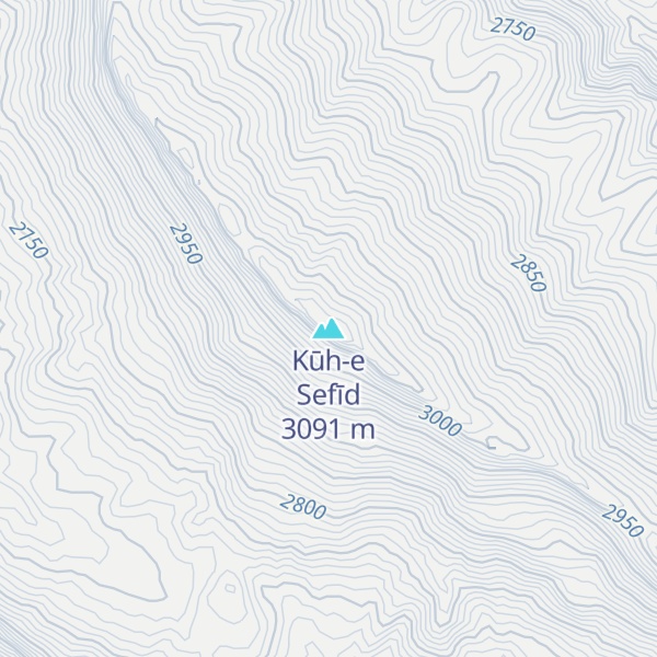 Map of Kūh-e Sefīd