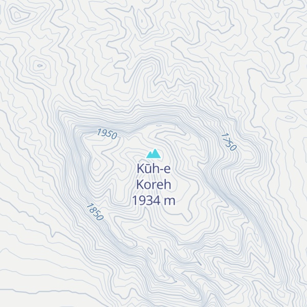 Map of Kūh-e Koreh