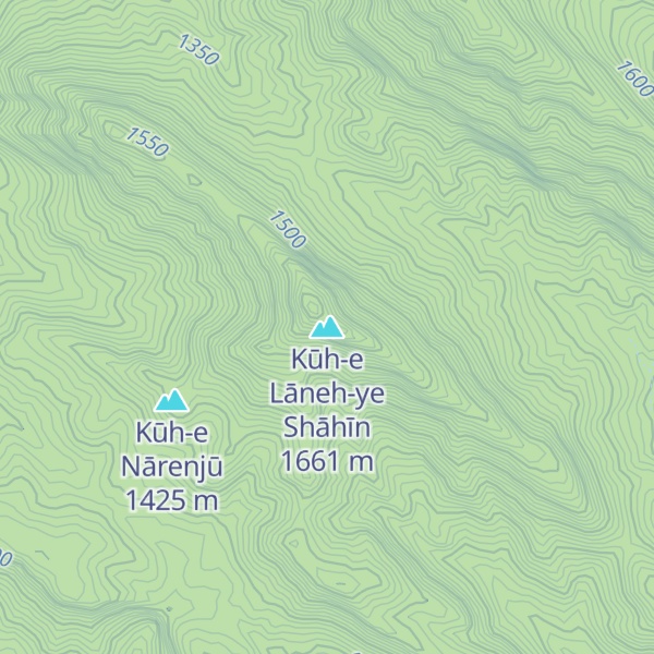 Map of Kūh-e Lāneh-ye Shāhīn