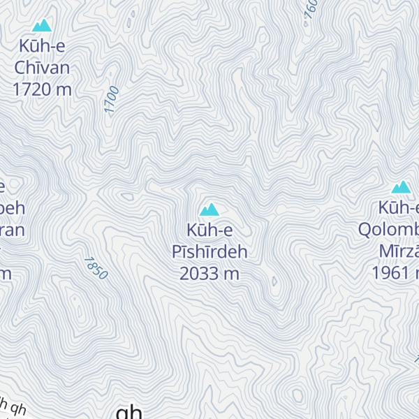 Map of Kūh-e Pīshīrdeh