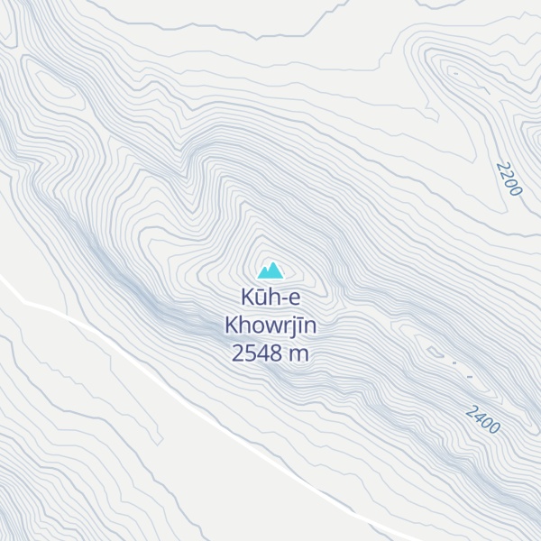 Map of Kūh-e Khowrjīn